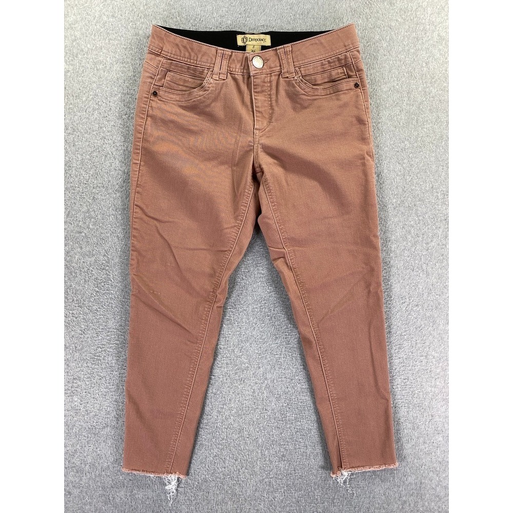 Democracy Ankle Skinny Crop‎ Jeans Womens 8 Purple Pink Stretch Ab Technology
